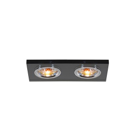 IL30807BL  Crystal Dual Head Downlight Rectangle Rim Only Black